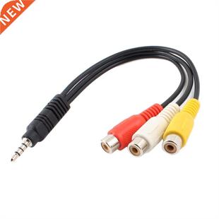 Female 22cm Plug Cable Video RCA Male 3.5mm