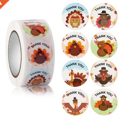 G6DA 500pcs Happy Thanksgvng Day Stckers Funny Grateful D