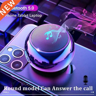 Mini Bluetooth Speaker with Mic, TWS Wireless sound box HiFi