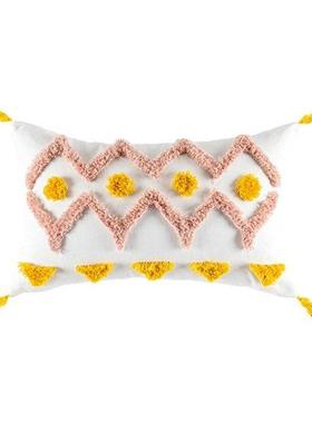 Morocco Boho Decorative Pillow Cover Comfy Tufted Cushion Ca