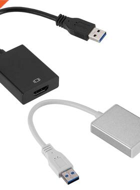 USB 3.0 to HDMI-compatible Converter USB A Male to HDMI-comp