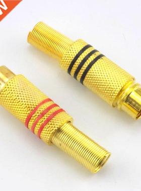 4Pcs/pack Gold Plated RCA Connecter Plug Solder RCA Male Aud