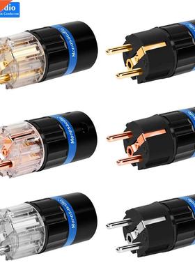 Monosaudio EU Mains AC Power Plug Schuko HiFi Audio Power Ca