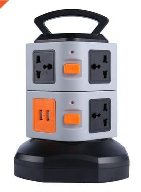 Tower Power Strip Extension Socket with Switch Outlets Surge