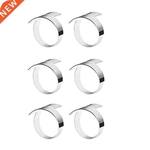 6 Pcs Napkin Ring,Circle Napkin Holder 适用于 Wedding Christ
