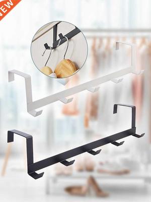 Coat Hook Rack Over the Door 5 Hooks Home Organizer Metal Ha