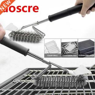 Grill Brush And Scraper BBQ Cleaner Stainless Steel Wire Bri
