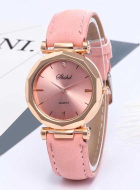 Women Watch Rhnestone Fashon Exquste Women Leather Casua