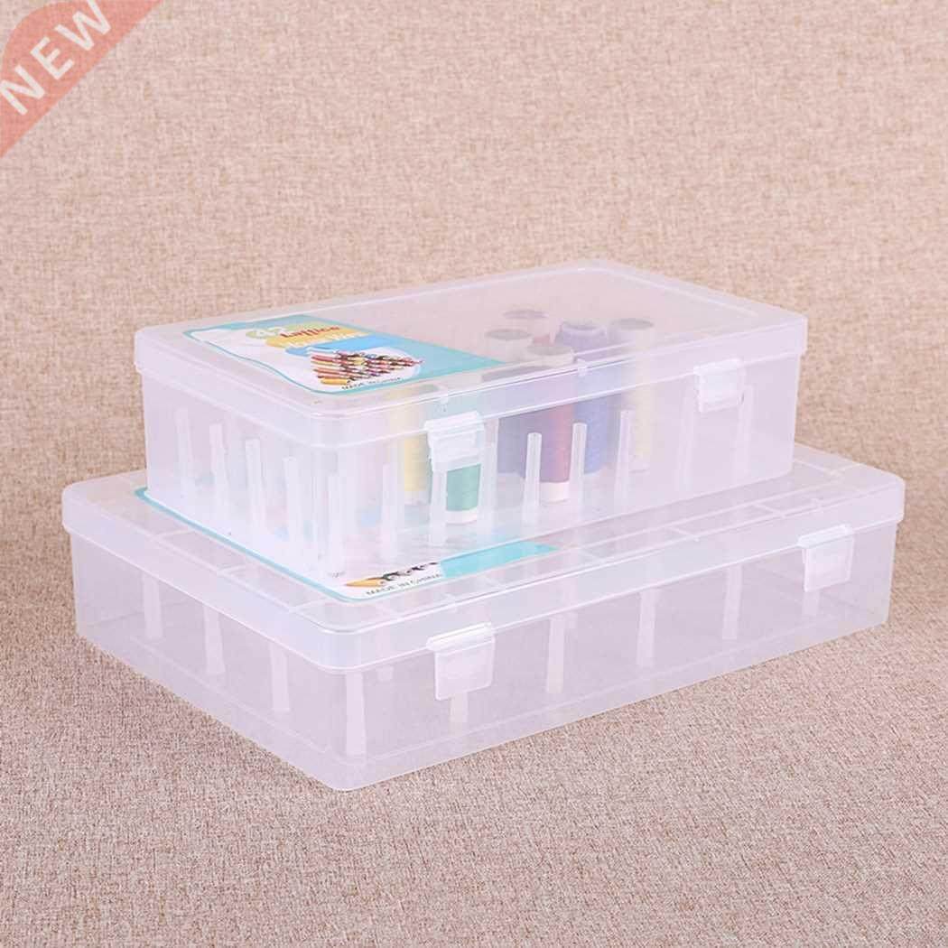 Plastic Bobbin Box Sewing Bobbins Threads Storage Sorting C