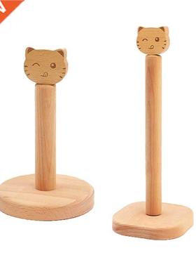 Rustic Wood Toilet Paper Towel Dispenser Easy One-handed Tea