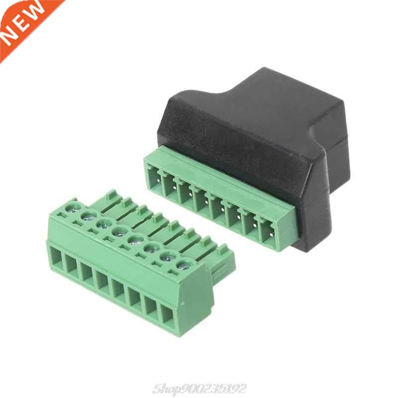 RJ45 Female To Screw Terminal 8 Pin Connector Ethernet Cable