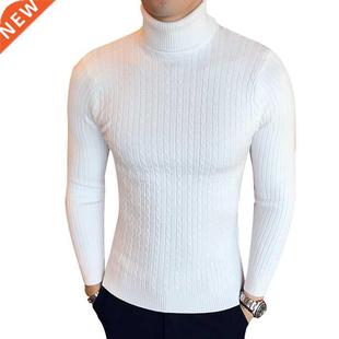 Winter High Neck Thick Warm Sweater Men Turtleneck Brand Men