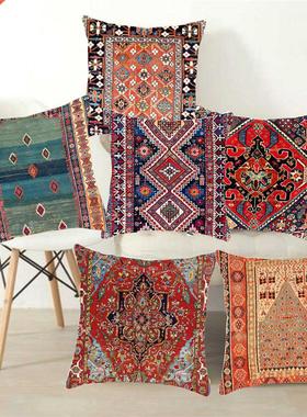 Pillowcase Cover Turkey Style Persian Linen Carpet Painting