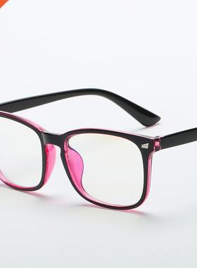 Gafas cuadradas lisas unisex, lentes de montura completa par