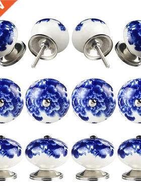 12Pcs Handmade Ceramic Door Knobs For Cupbods Cabinet Knob