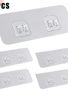 5pcs Wall Mounted Adhesive Hook Hangers Self Adhesive Door W