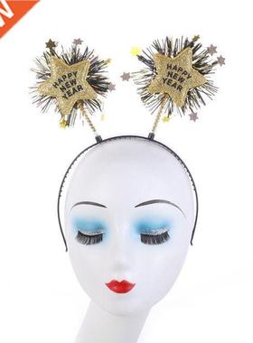 1pcs Headband Golden Silver Foil Tinsel Star Headband New Ye
