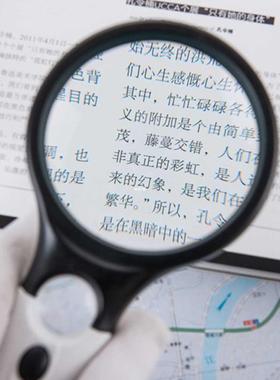 45X 3 LED Light Handheld Magnifier Reading Map Newspaper Mag