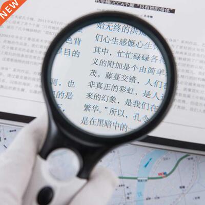 45X 3 LED Light Handheld Magnifier Reading Map Newspaper Mag