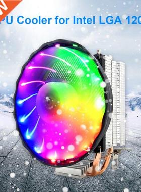 Cooling Fan Heatsink Pipes CPU Cooler RGB 120mm PWM 3/4Pin P