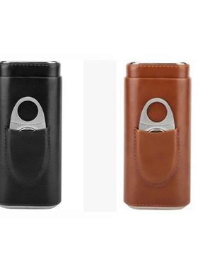 1Set Humdor Cgar Case Holder Hold Cgars Wth Cutter New P