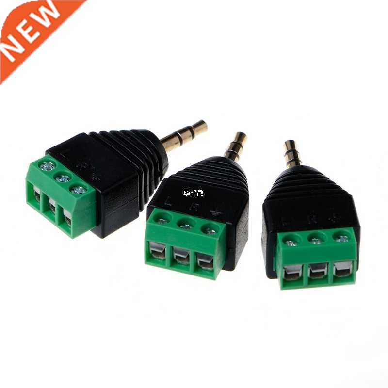 Pcs .5mm 1/8 Inch Stereo Male to AV Screw Video Balun Ter