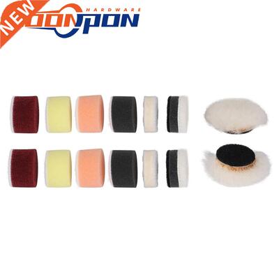 14Pcs 1inch Pishing Pad Kit Fine Wo Pad Waxing Sponge C