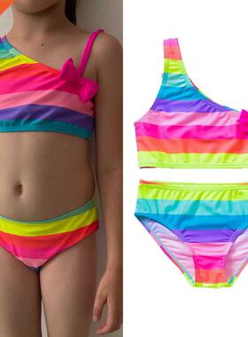 Girls Swimsuit Ruffle Bandeau Design 2022 Kids Girl Tassel T