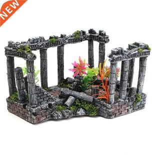 Tank Fish Decorations Ancient Landsc Resin Castle Artificial