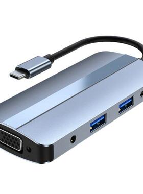 8 in 1 Type-C to HDMI+Vga+Pd+Sd+Tf+Auido+USB3.2+2.0 Expansio