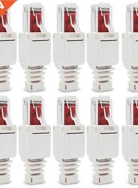 12 X Network Plug Tool-Free RJ45 CAT6 LAN UTP Cable Plug Wit
