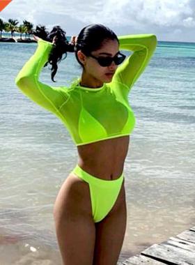 Women Beach Fishnet Mesh Cover Up Swimsuit Beachwear Women C