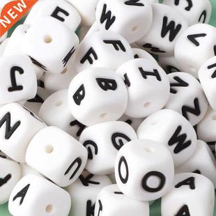 In sert Name on Pacifier Chain Clips Chewing Alphabet Beads