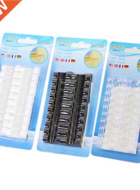 20Pcs Cord Wire Cable Plastic Clips Self Adhesive Clamp Orga