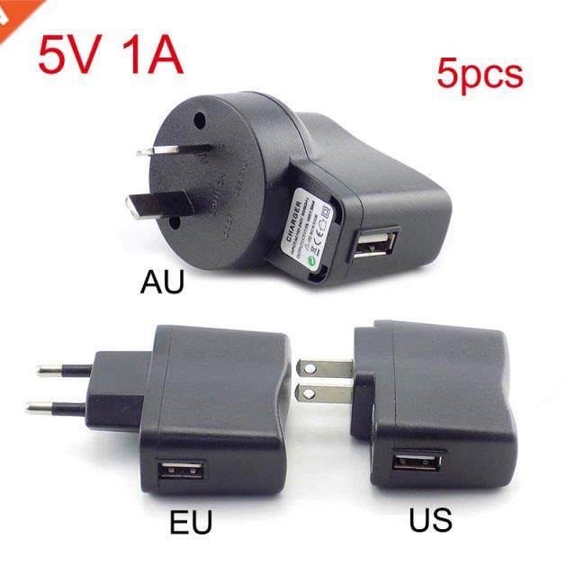 5pcs 5V 1A Power Adapter Micro USB Charger AC to DC Charging