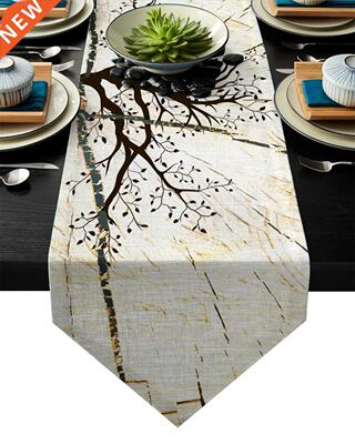 Table Runners Modern Wood Texture Retro Tablecloths Creative
