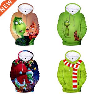 Grinch Boys Hoodies for Teen Girls Cartoon Christmas Grinch
