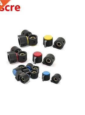 5 Pcs Red/Blue/Yellow 19mm Top 6mm Dia Split Shaft Rotary Po