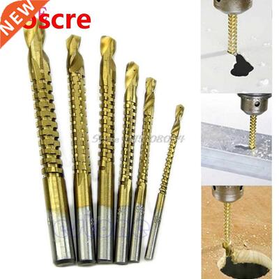 6pcs Ti Drill Bit Woodworking Wood Metal Plastic Cutting Hol