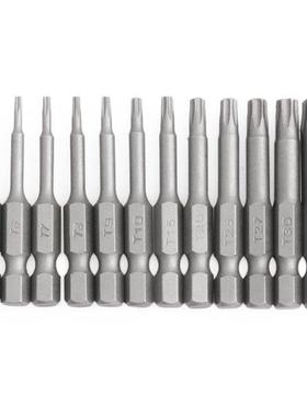 51BD 12pc/Set 1/4 Inch Length 50mm T5-T40 Magnetic Torx Elec