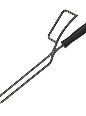 Stainless Steel Charcoal Fire Tongs Shears Outdoor Camping B