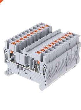10Pcs PT 2.5 Push-In Din Rail ounted Terinal Blocks Spring