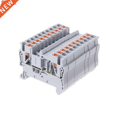 10Pcs PT 2.5 Push-In Din Rail ounted Terinal Blocks Spring
