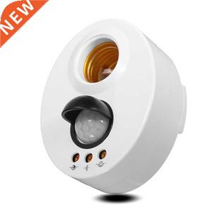 LED Motion Holder Lamp Light Delay Sensor PIR Infrared E27