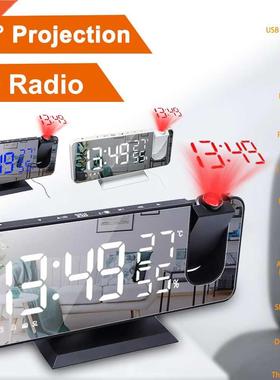 LED Digital Projection Alarm Clock Table Electronic Alarm Cl