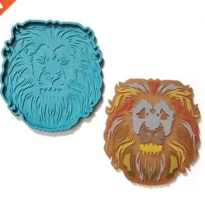 Lion Head Tray Epoxy Resin Mold Decoration Casting Silicone