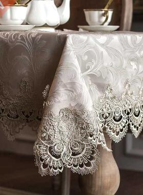 Tablecloth Little Gray Europe Luxury Embroidered Table Dinin