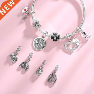 Nurse Hat Ribs Sterling Pendant Lungs Silver Brain 925 Heart