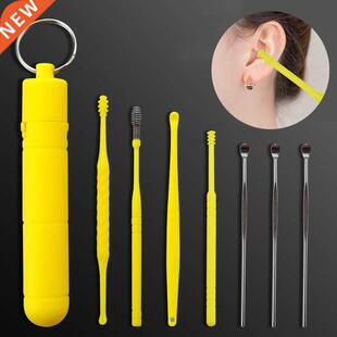 7PC/Set Ear Cleaner Earwax Removal Tool ABS Earpick Curette