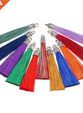 15Pcs/Pack 55mm Long Silk Tassel Brush With Metal Caps For E